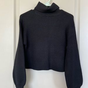 Francesca’s Crop Sweater Black - S - NWOT